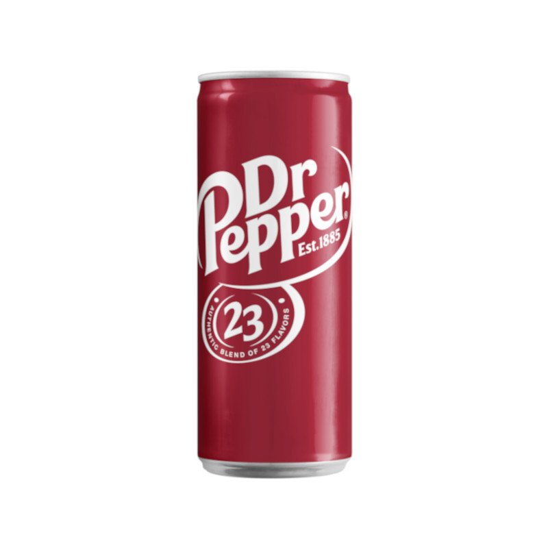 Dr Pepper 330ml Sleek Can